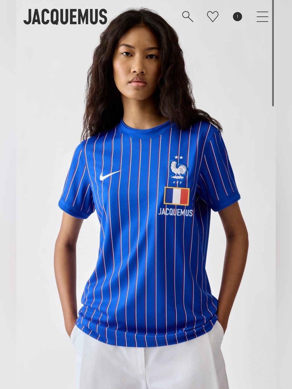 NEW Nike Jacquemus France FFF Pre Match Jersey Top World Cup Women's MEDIUM